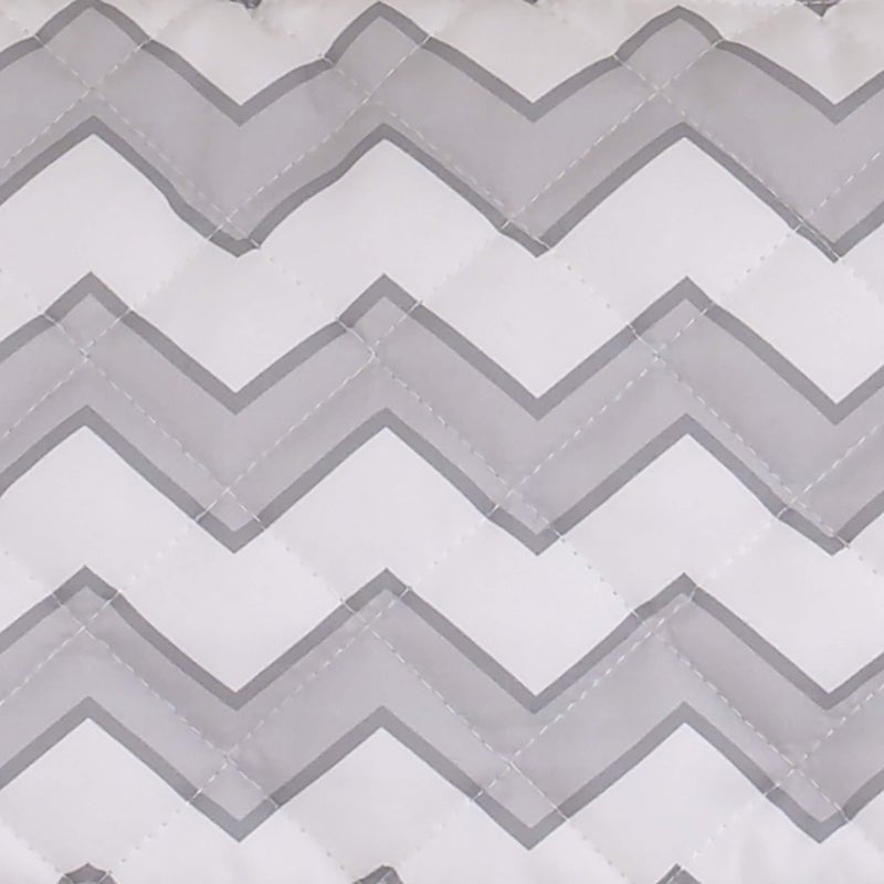 Sumersault Soft Gray and White Chevron High Chair Pad | Easy to Install Replacement Cushion Fits Most 3-5 Point Harness High Chairs - Image 2