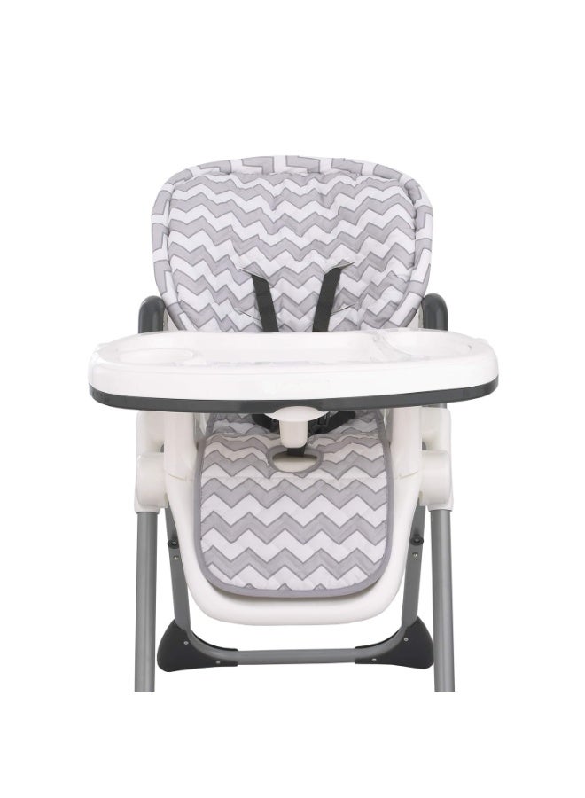 Sumersault Soft Gray and White Chevron High Chair Pad | Easy to Install Replacement Cushion Fits Most 3-5 Point Harness High Chairs - Image 4