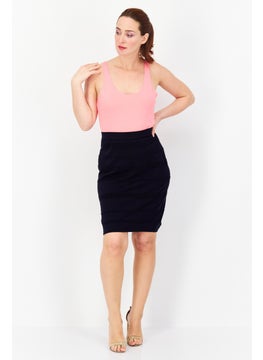 Zero Women Textured Pull-On Mini Skirt, Dark Navy  - Image 4
