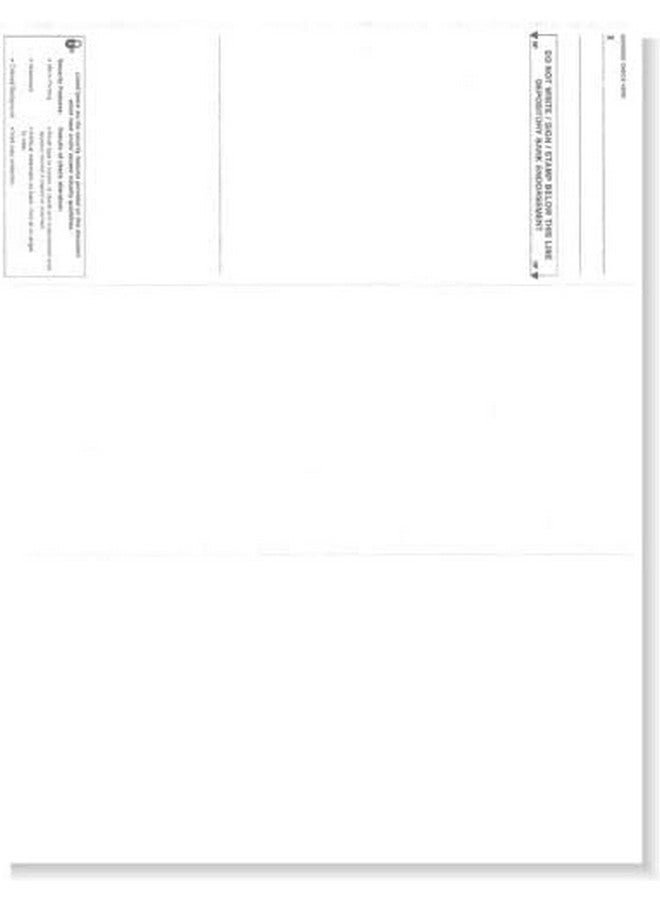 Compuchecks Tamperguard Security Blank Check Paper 75 Business Checks Compatible With Quickbooks Check Stock On Top And Paycheck Stub On Bottom Blue Diamond - Image 2