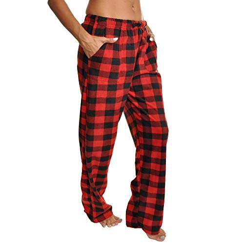 Angelina Women's Cozy Fleece Pajama Pants, PJ22_BRPLA_XL - Image 1