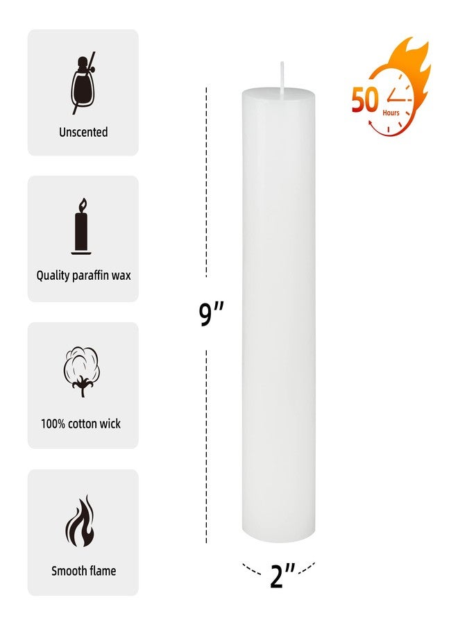 Jeco 9 Inch White Pillar Candle - Image 4