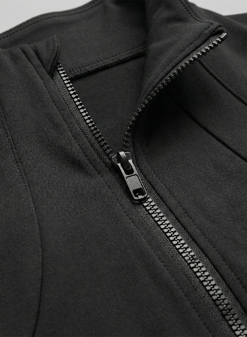 Women's Performance Track Jacket Rayon Blend Full Zip Running Top - Image 5