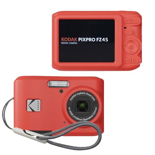 Tedubax Case for KODAK PIXPRO FZ45 Case, Soft Silicone Case for KODAK PIXPRO FZ45 - Anti-Scratch Slim Fit Lightweight Protective Case - Red - Image 1
