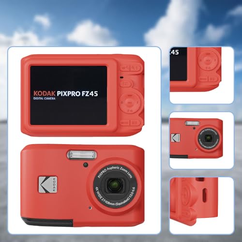 Tedubax Case for KODAK PIXPRO FZ45 Case, Soft Silicone Case for KODAK PIXPRO FZ45 - Anti-Scratch Slim Fit Lightweight Protective Case - Red - Image 3