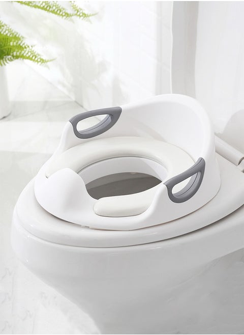 Potty Training Seat for Boys Girls Kids Toddlers Toilet Training Seat Potty Seat for Baby with Detachable Soft Cushion Sturdy Handle and Backrest