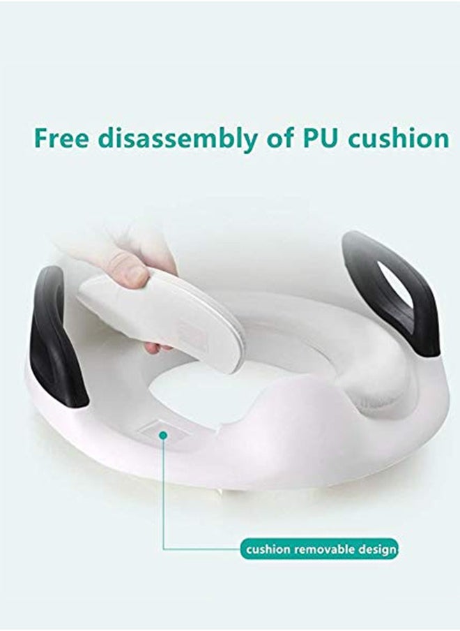 Potty Training Seat for Boys Girls Kids Toddlers Toilet Training Seat Potty Seat for Baby with Detachable Soft Cushion Sturdy Handle and Backrest
