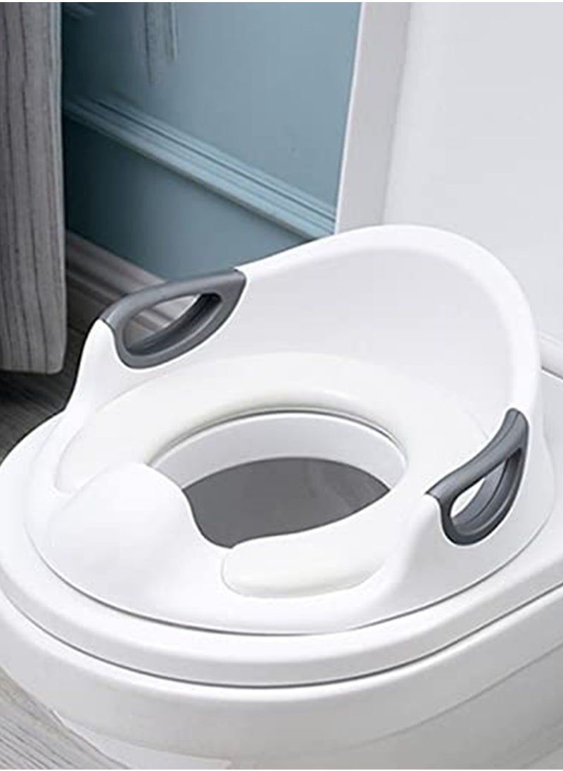 Potty Training Seat for Boys Girls Kids Toddlers Toilet Training Seat Potty Seat for Baby with Detachable Soft Cushion Sturdy Handle and Backrest