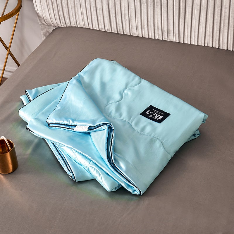 Washed Silk Tencel Ice Silk Air-Conditioning Quilt Summer Cool Quilt Double Single Quilt Core Solid Color Summer Thin Quilt - Image 4