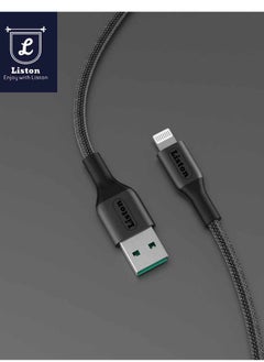 iPhone Charging Cable Fast Charger USB to lightning for iPhone, iPad, AirPods, 1 Meter Black