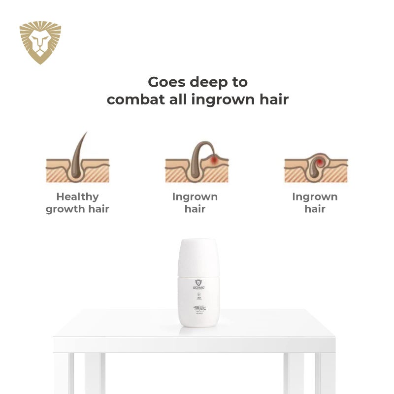 Leovard- Men & Women Razor Bump and Ingrown Hairs Serum - After Your Shave Solution Roll-On for Ingrown Hairs, Razor Bumps, Irritation, Blemishes and Discoloration - Image 5