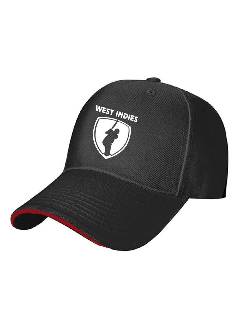 West Indies Sports Fans Cricket Cap for Men and Women - West Indies Sports Cricket Caps for Fans - Metal Adjustable Buckle Closure Cap - Unisex Cricket Cap for Sports Matches - Image 2