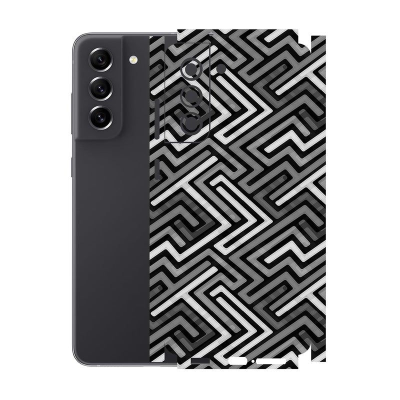 90STETHIX Compatible for Samsung Galaxy S21 FE (5G) Mobile Back Skin Screen Guard Protector (Coverage - Back+Camera+Sides) (Design-6) (120) - Image 1