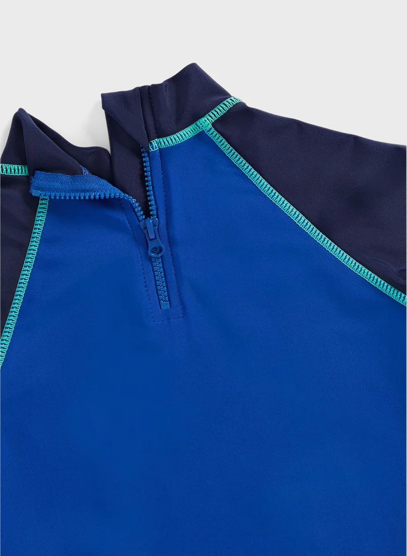 mothercare Kids Color Block T-Shirt & Shorts Set