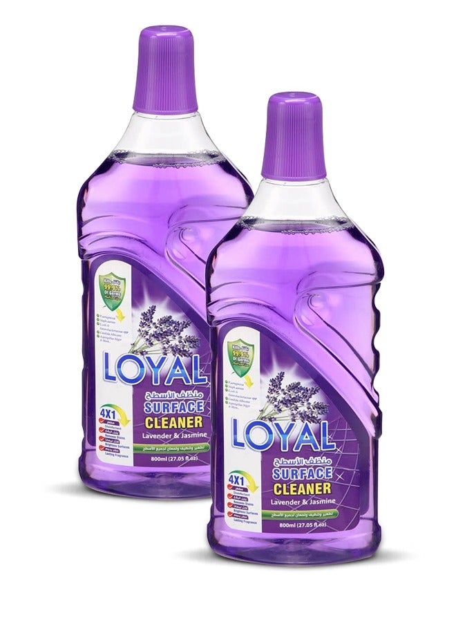 loyal Surface Cleaner Liquid Fields of Lavender 2x800ml - Image 1