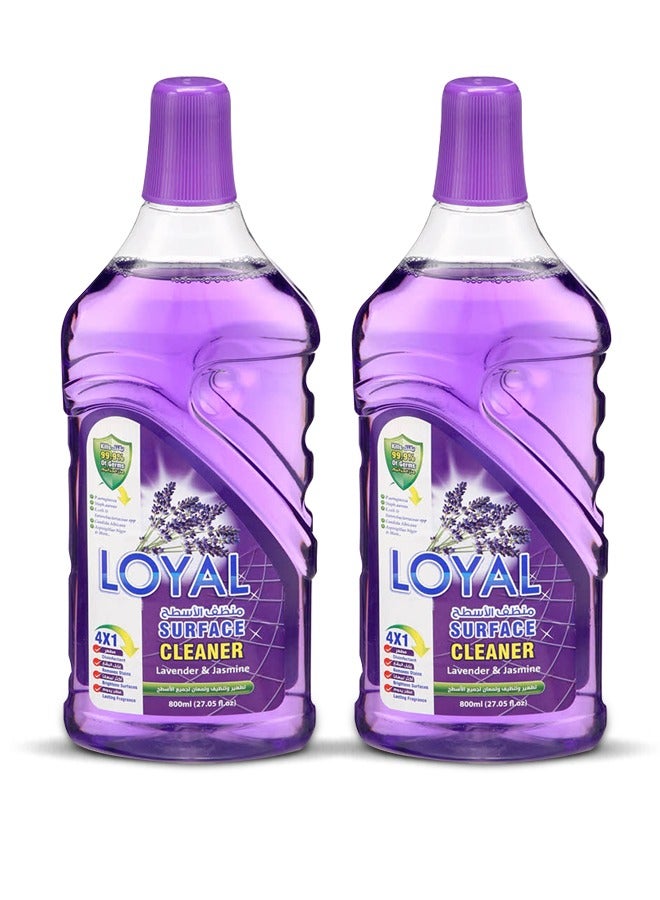 loyal Surface Cleaner Liquid Fields of Lavender 2x800ml - Image 2
