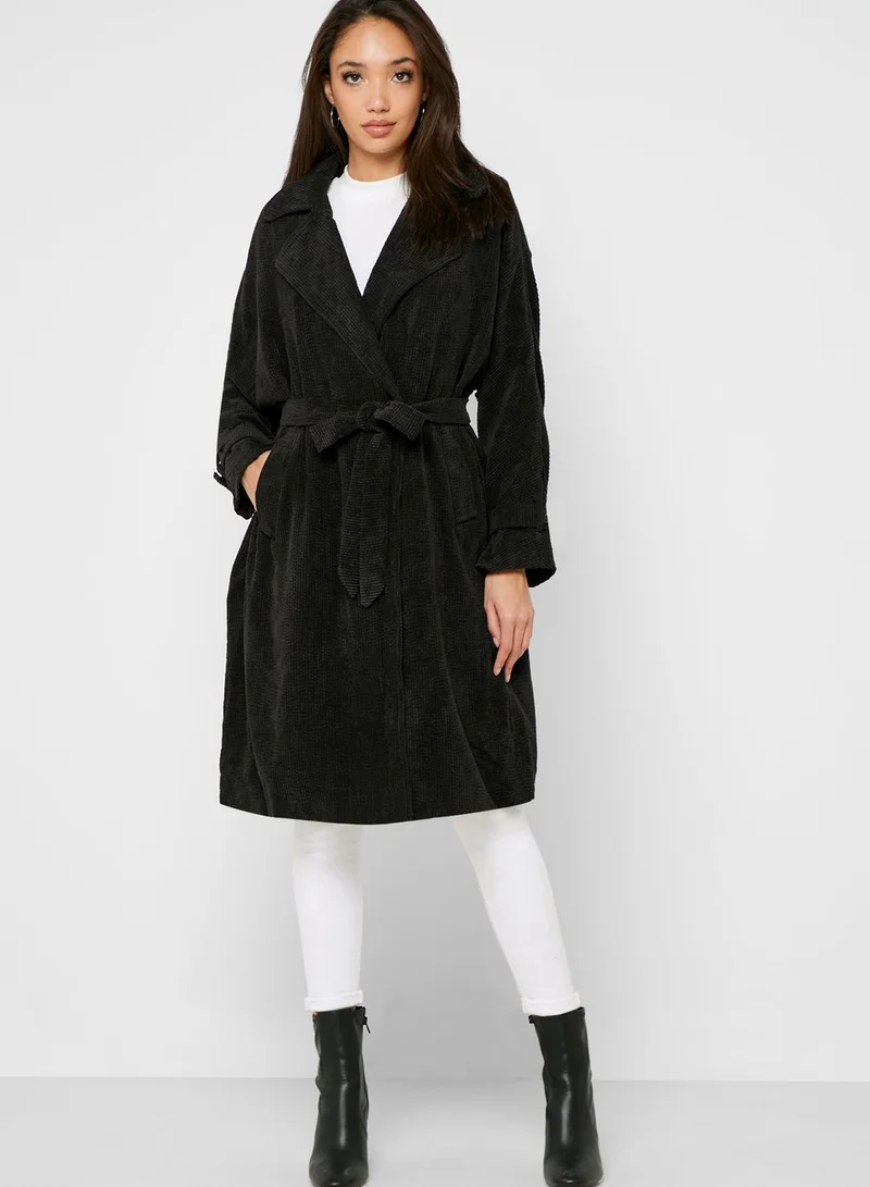 ELLA Self Tie Longline Corduroy Jacket