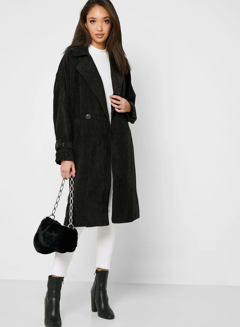 ELLA Self Tie Longline Corduroy Jacket