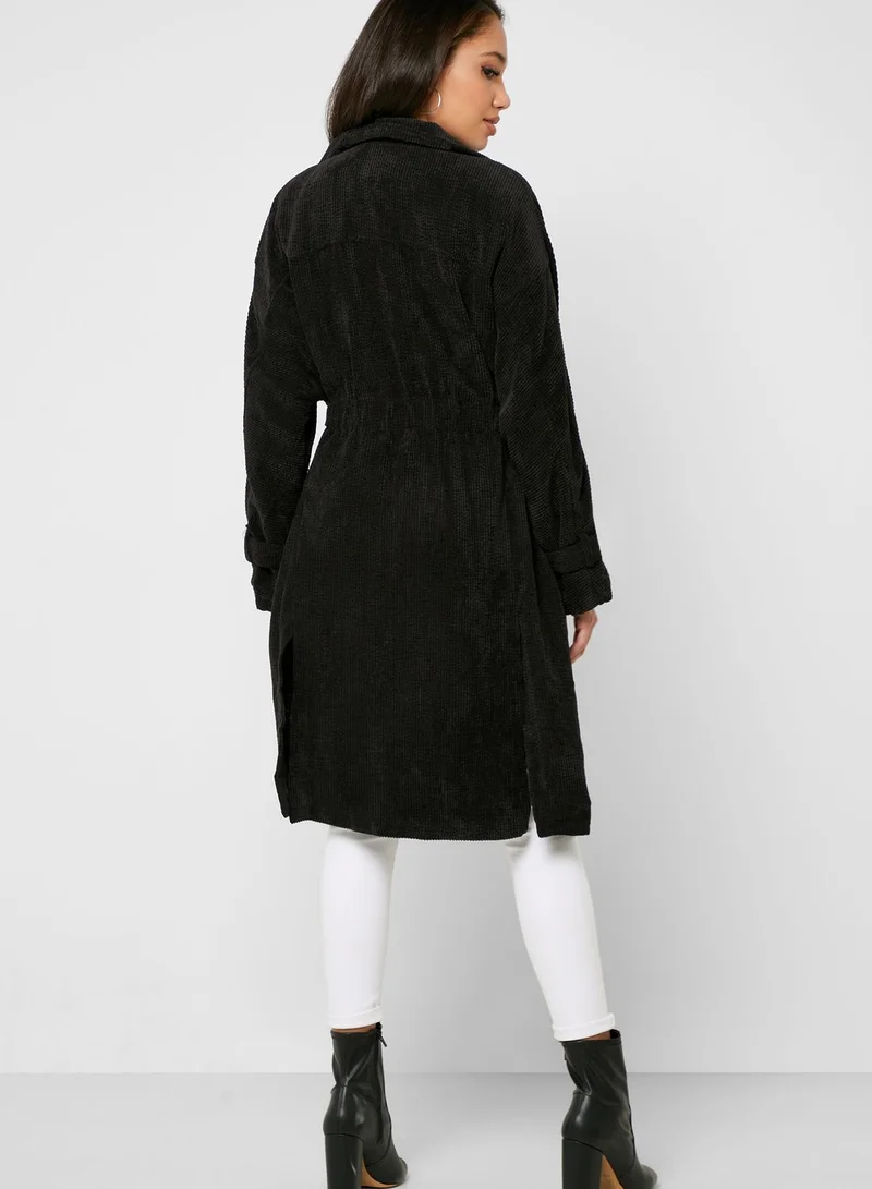 ELLA Self Tie Longline Corduroy Jacket