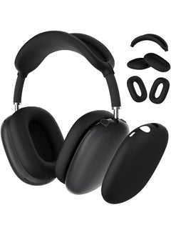 In 1 Silicone Case For Airpods Max Headphones Anti Scratch Ear Pad Case Cover Ear Cups Cover Headband Cover For Airpods Max Black