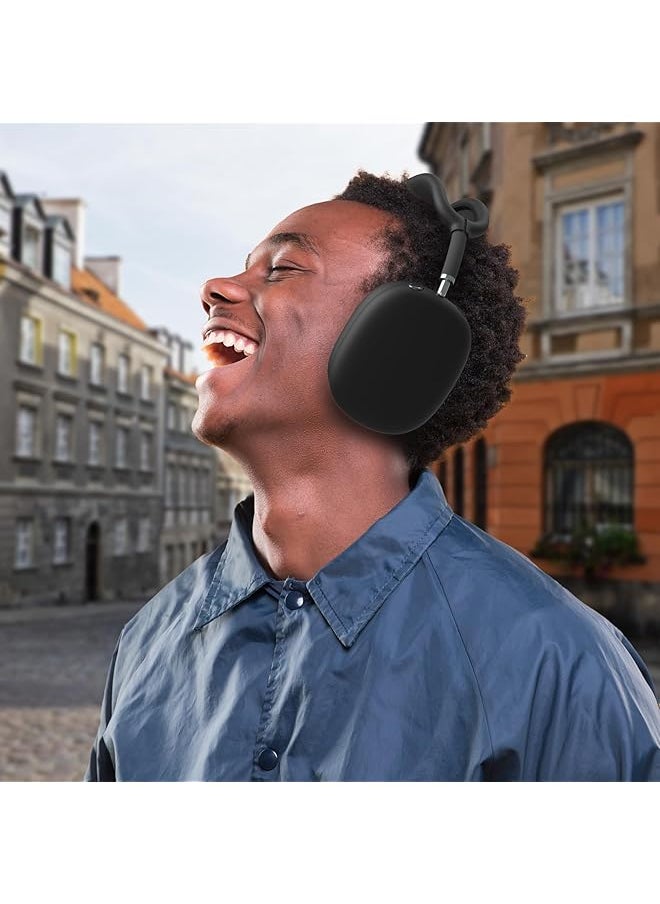 erorex - In 1 Silicone Case For Airpods Max Headphones Anti Scratch Ear Pad Case Cover Ear Cups Cover Headband Cover For Airpods Max Black - Image 1