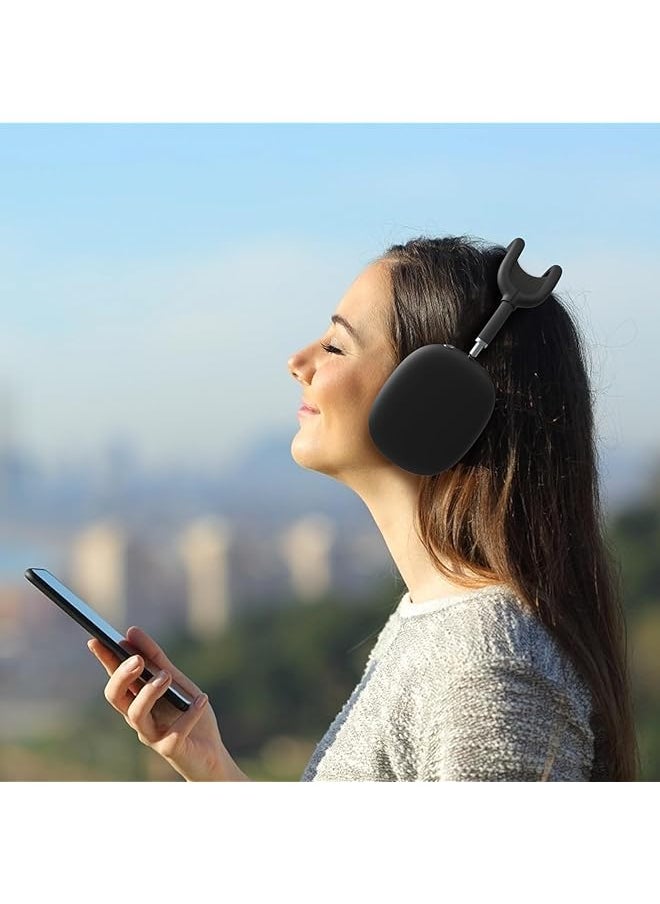 erorex - In 1 Silicone Case For Airpods Max Headphones Anti Scratch Ear Pad Case Cover Ear Cups Cover Headband Cover For Airpods Max Black - Image 1