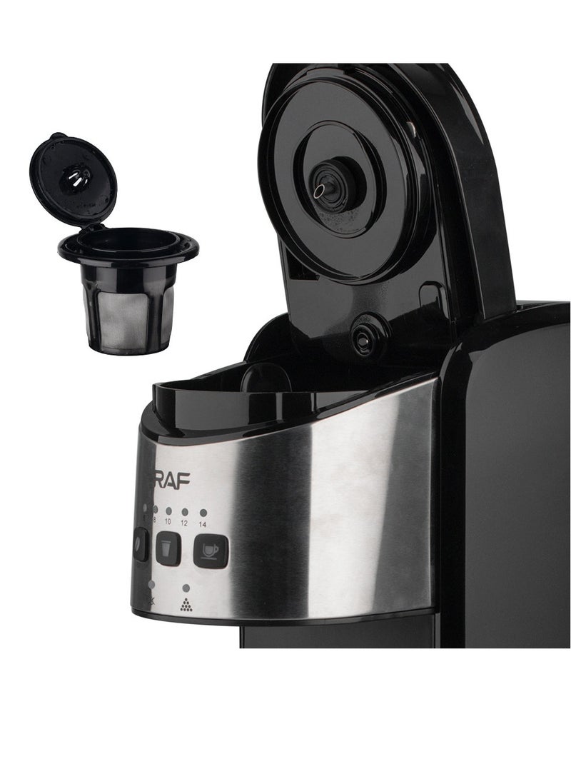 RAF Coffee Maker 1500W – 1320ml 3-in-1 Capsule & Ground Coffee Machine with Automatic 30-Min Power-Off, Easy Operation & Cleaning - Image 3