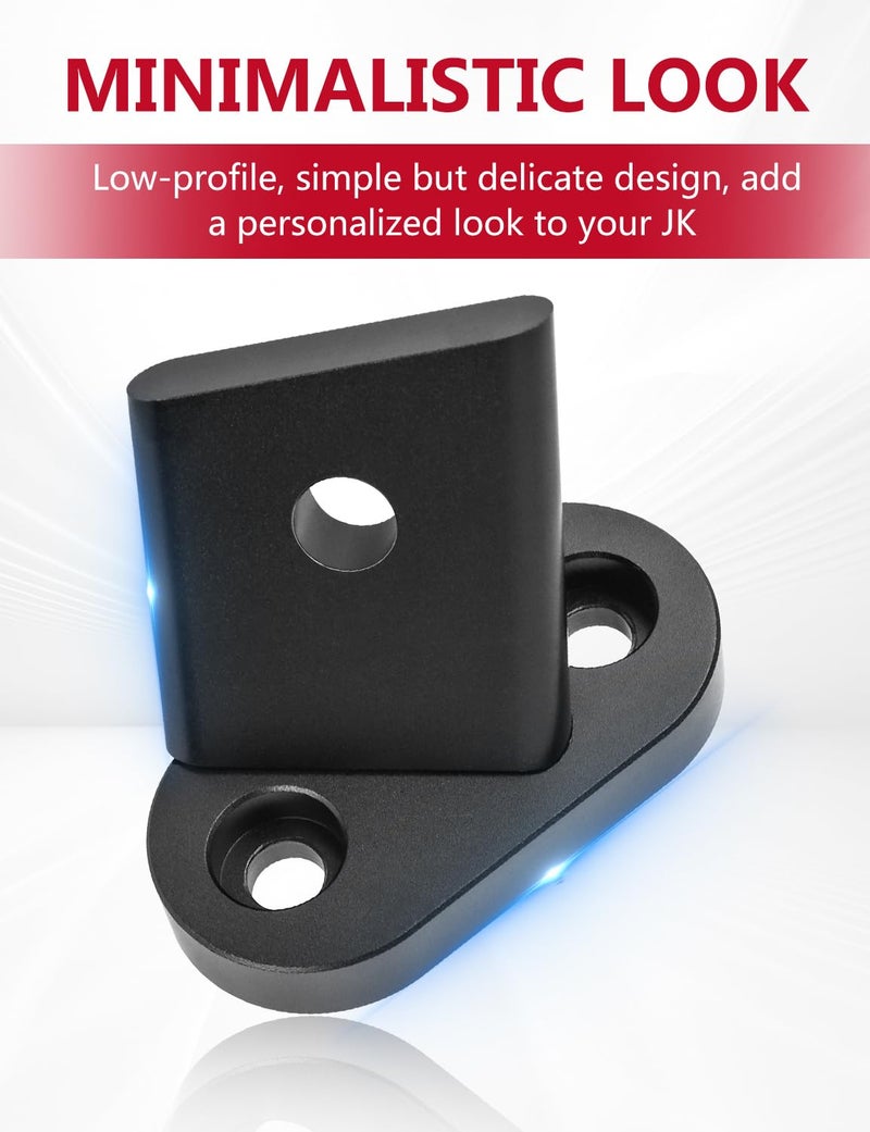 ADTOPI A-Pillar Light Mount Windshield LED Pod Brackets Aluminum Alloy A-Pillar Hood Mount Ditch Light Mounting Brackets Compatible with Jeep Wrangler JK JKU 2007-2018 - Image 4