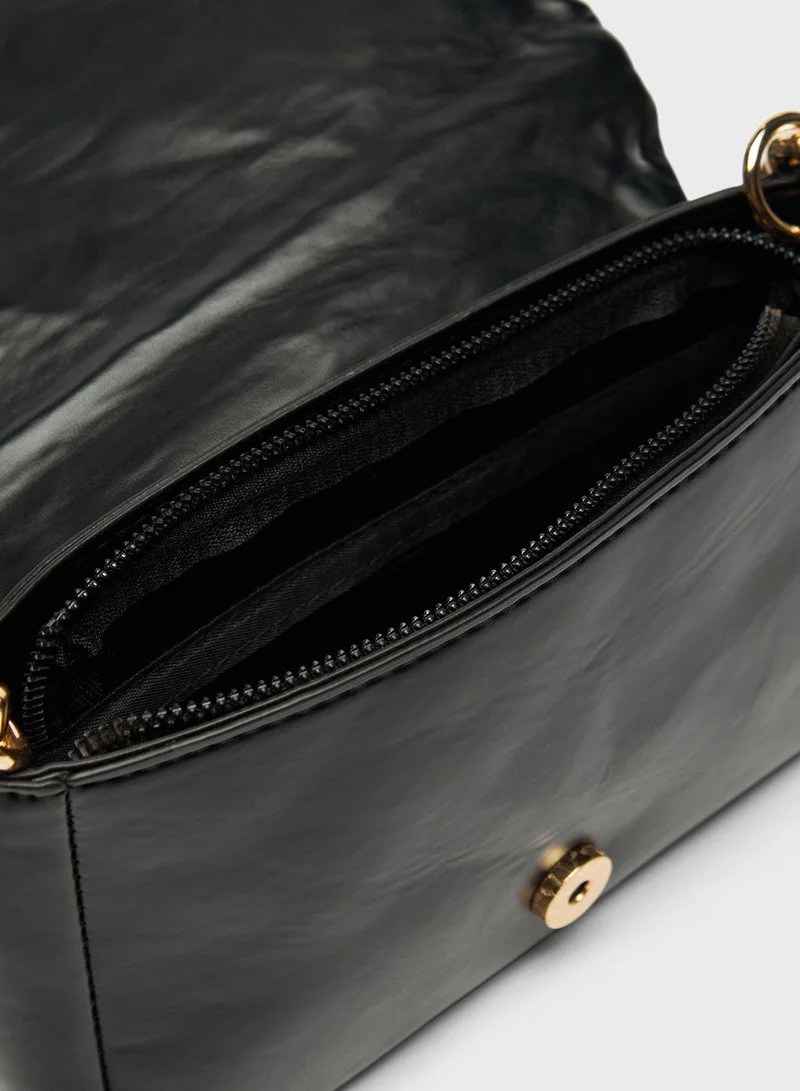 shoexpress Chain Detail Flap Over Crossbody