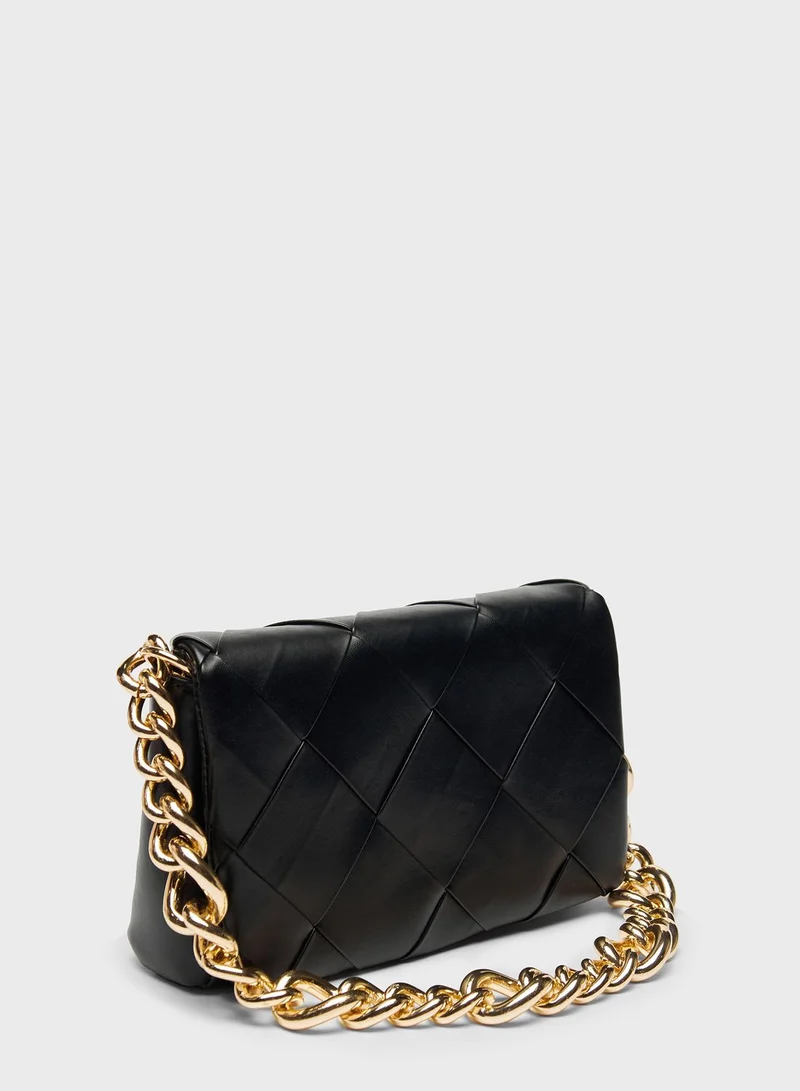 shoexpress Chain Detail Flap Over Crossbody