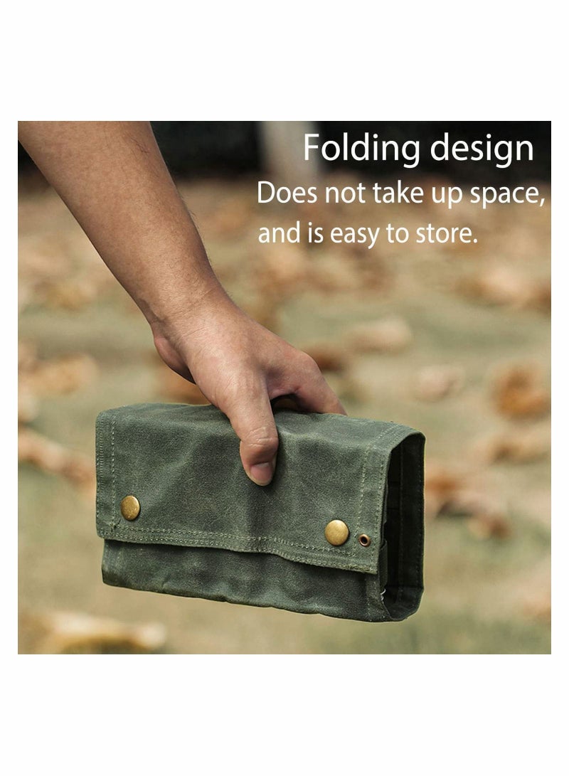 Y&D Portable Spice Shaker Seasoning Dispenser with 9 Jars Canvas Storage Bag Organizer Bottle Holder for Outdoor Camping BBQ Picnic - Image 3