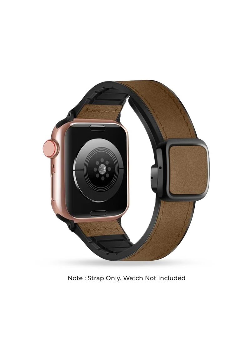 Magnetic Folding Strap Compatible with Apple Watch Ultra 49mm 45mm 44mm 42mm, for iWatch Ultra SE 2 Series 8 7 6 5 4 3 2 1 for Men Women - Image 1