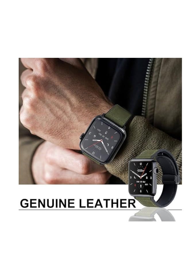 Generic - Magnetic Folding Strap Compatible with Apple Watch Ultra 49mm 45mm 44mm 42mm, for iWatch Ultra SE 2 Series 8 7 6 5 4 3 2 1 for Men Women - Image 1