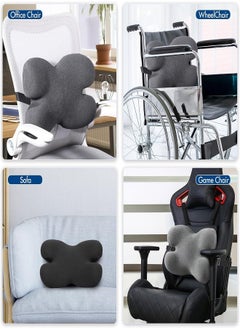 Generic Lumbar Support Pillow for Office Chair Car Lumbar Pillow Lower Back Pain Relief Memory Foam Back Cushion with 3D Mesh Cover Gaming Chair Back Pillow Ergonomic Orthopedic Back Rest for Wheelchair Desk  - Image 4