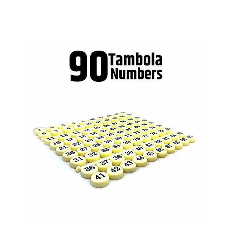 Gmefvr لعبة تومبولا بأرقام بلاستيكية وعملات و600 تذكرة - 90 قطعة | رقائق بنغو سوداء أو كريمية لليانصيب، قطع للألعاب التقليدية، والعطلات، وحفلات الزفاف (جلد عملة تومبولا) - Image 3