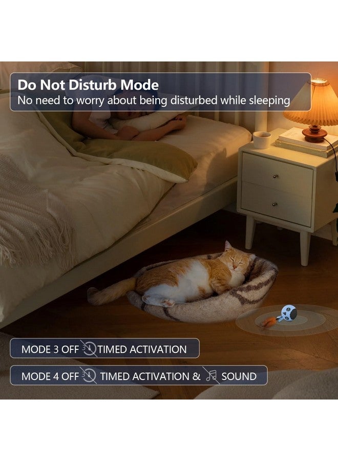 ORSDA Cat Toys, Interactive Cat Toy for Indoor Cats, Automatic Moving Ball Bird for Indoor Adult Cats Kitten Toys All Breeds, Fast Rolling Motion Activated Chirping Stimulating Light, 2 Feather Refill - Image 5