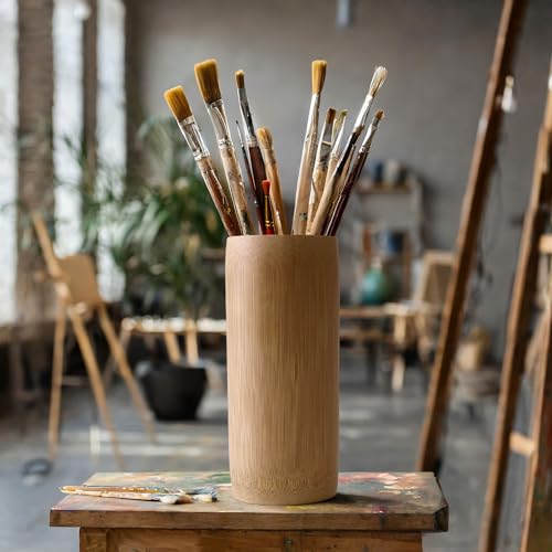 BambooMN Bamboo Flower Vase/Holder - Carbonized Brown - 9.8" - 1 Unit - Image 5