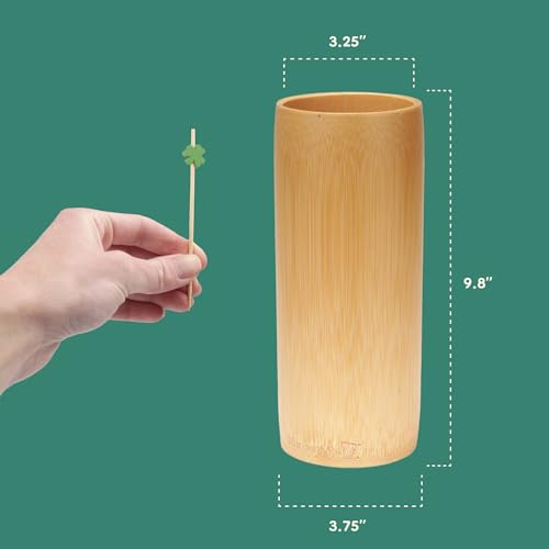 BambooMN Bamboo Flower Vase/Holder - Carbonized Brown - 9.8" - 1 Unit - Image 3
