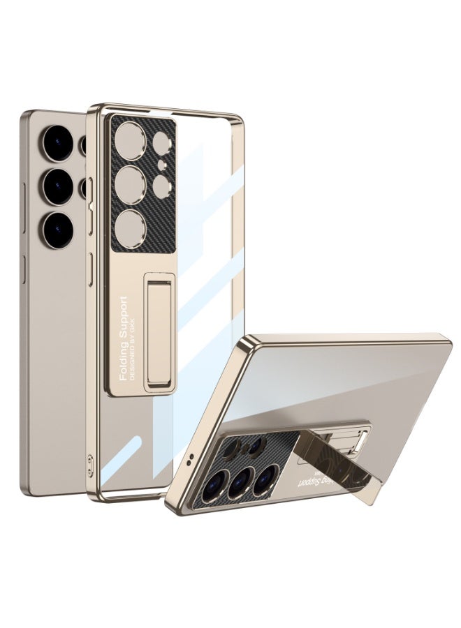 general Slim Case for Samsung Galaxy S25 Ultra Case with Kickstand, Raised Full Camera Protector Hard PC Clear Anti-Yellow Thin Anti-Scratch Shockproof Phone Case for S25 Ultra Case Stand - Image 2