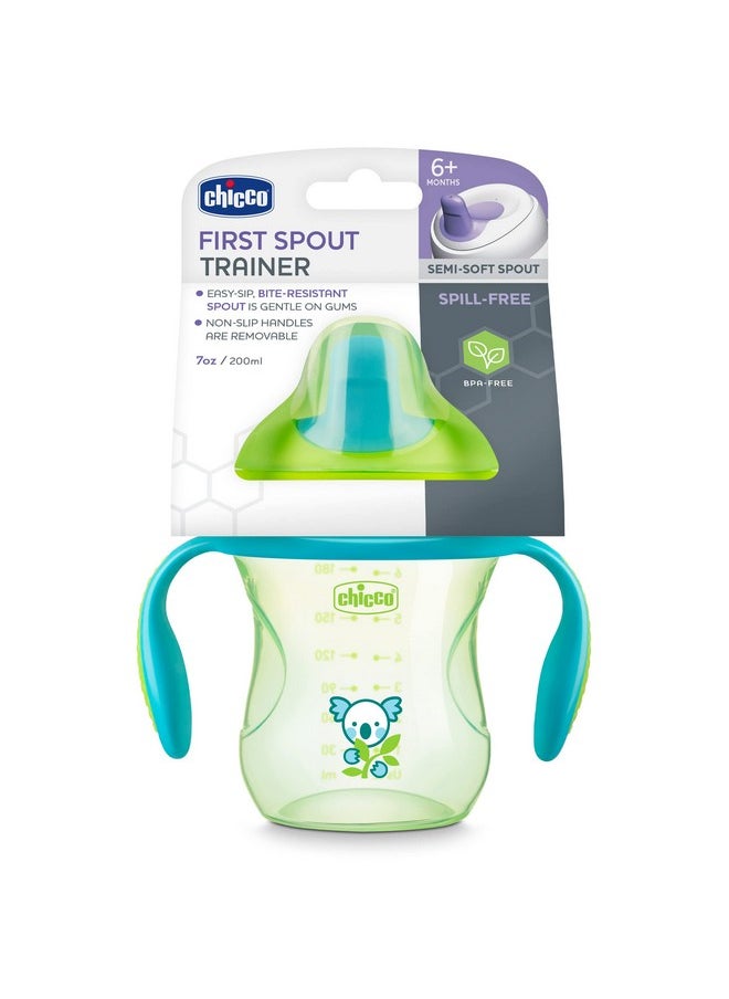 Chicco 7Oz. Semisoft Trainer With Biteresistant Spout And Spillfree Lid ; Removable Nonslip Handles ; Toprack Dishwasher Safe ; Easy To Hold Ergonomic Indents ; Green; 6+ Months  - Image 3