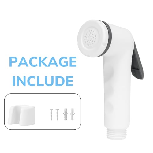 WOYO ABS Plastic Health Faucet Jet Spray with Wall Hook & Screws for Toilet, Baby Care, Pet Bathing & Floor Cleaning High Pressure Leakproof Nozzle Pack of 1 - Image 5