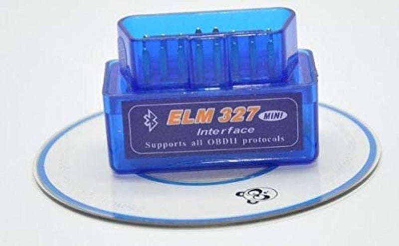 اي ال ام 327 أداة فحص تشخيصي آلي للسيارات Super Mini ELM327 بتقنية البلوتوث وبروتوكولات OBDII/OBD-II/OBD2، تعمل على أنظمة أندرويد ولون أزرق (BLUE) - Image 1