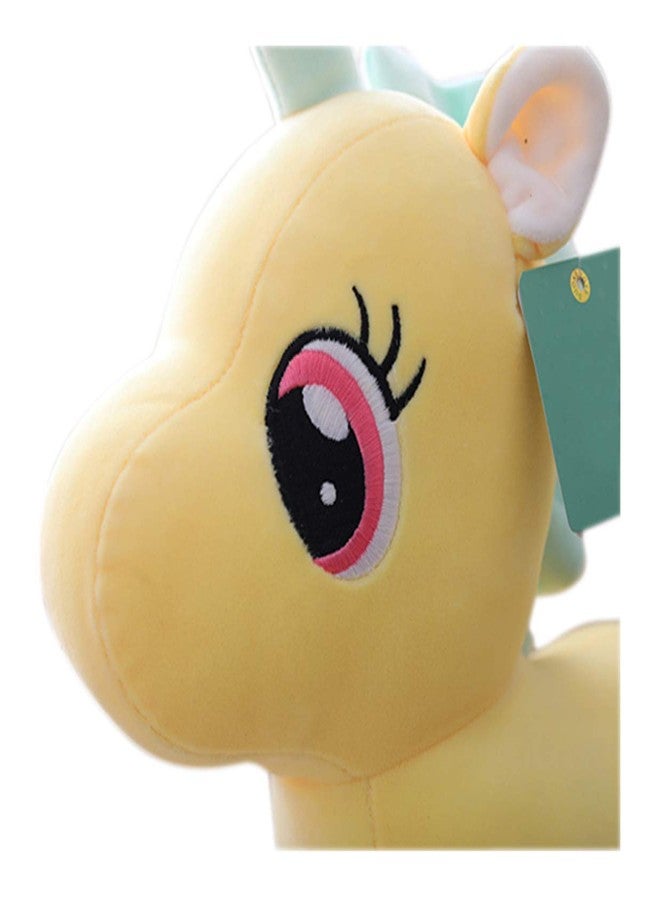 Tickles Yellow Super Cute Unicorn Soft Stuffed Plush Animal for Kids Infants (Color: Yellow Size: 25 cm) - Image 5