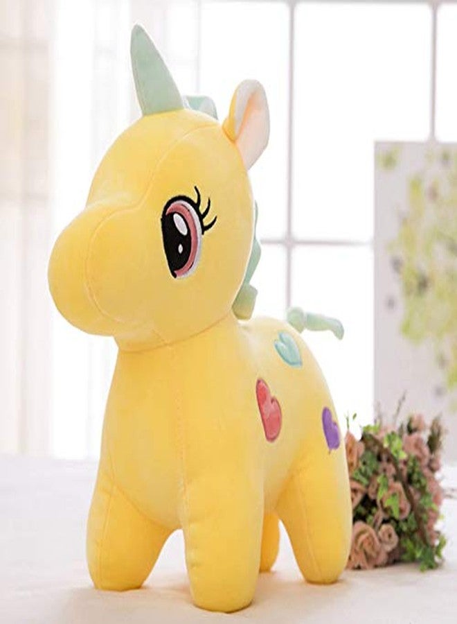 Tickles Yellow Super Cute Unicorn Soft Stuffed Plush Animal for Kids Infants (Color: Yellow Size: 25 cm) - Image 1