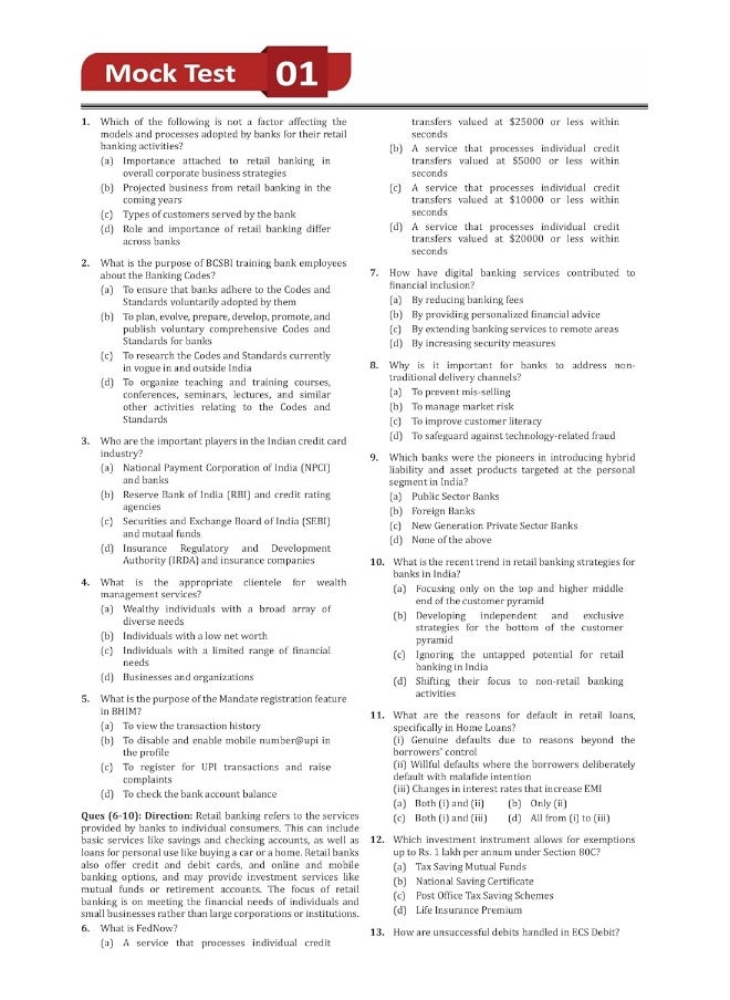 Retail Banking & Wealth Management - JAIIB Exam 2025 (Paper 4) - 15 Full Length Mock Tests (1500 Solved MCQs) with Free Access to Online Tests  - Image 4