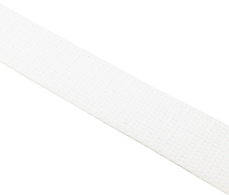 BC Belts حزام ويب أبيض مع مشبك بأسلوب عسكري - Image 2