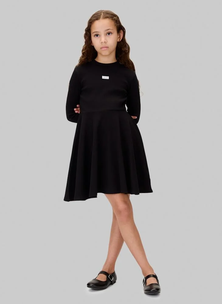 Calvin Klein Jeans black Kids Logo Mini Shift Dress for Women | Best Price UAE