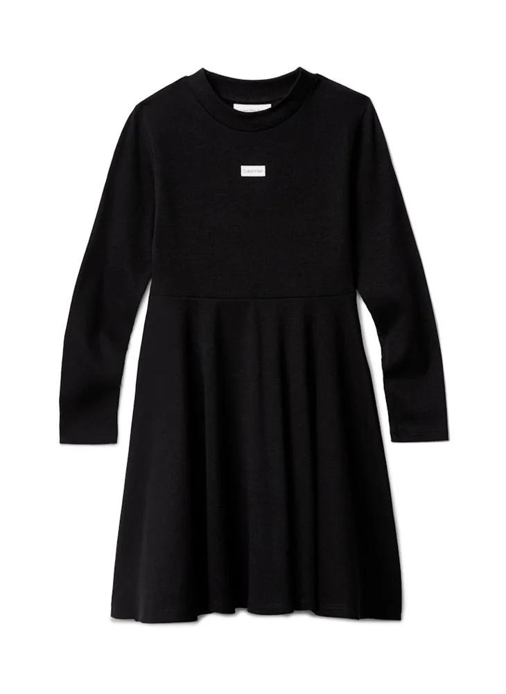 Calvin Klein Jeans black Kids Logo Mini Shift Dress for Women | Best Price UAE