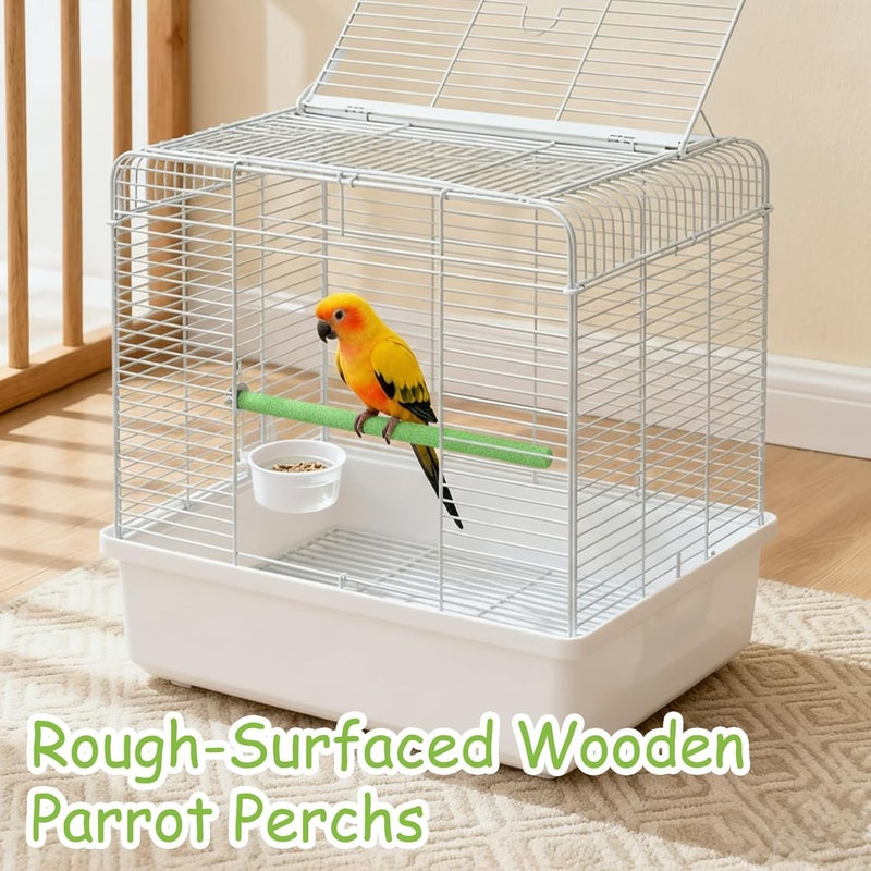Gtziqa 4 Pcs Parrot Perches, Wood Bird Cage Perch Stand Pet Toy Paw Grinding Stick Bird Platform Cage Accessories for Small Medium Birds Like Budgies Parakeet Cockatiel Conure Lovebird Canary (Color Random) - Image 4