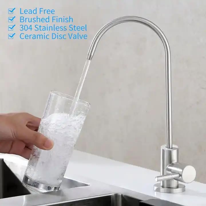 Noir Aqua Ro Faucet tap with 14 RO Pipe for Undersink for All Ro Water purifiers Stainless Steel Kitchen Sink Faucet Tap with Chrome Finish for RO Drinking Water Filter - Image 5